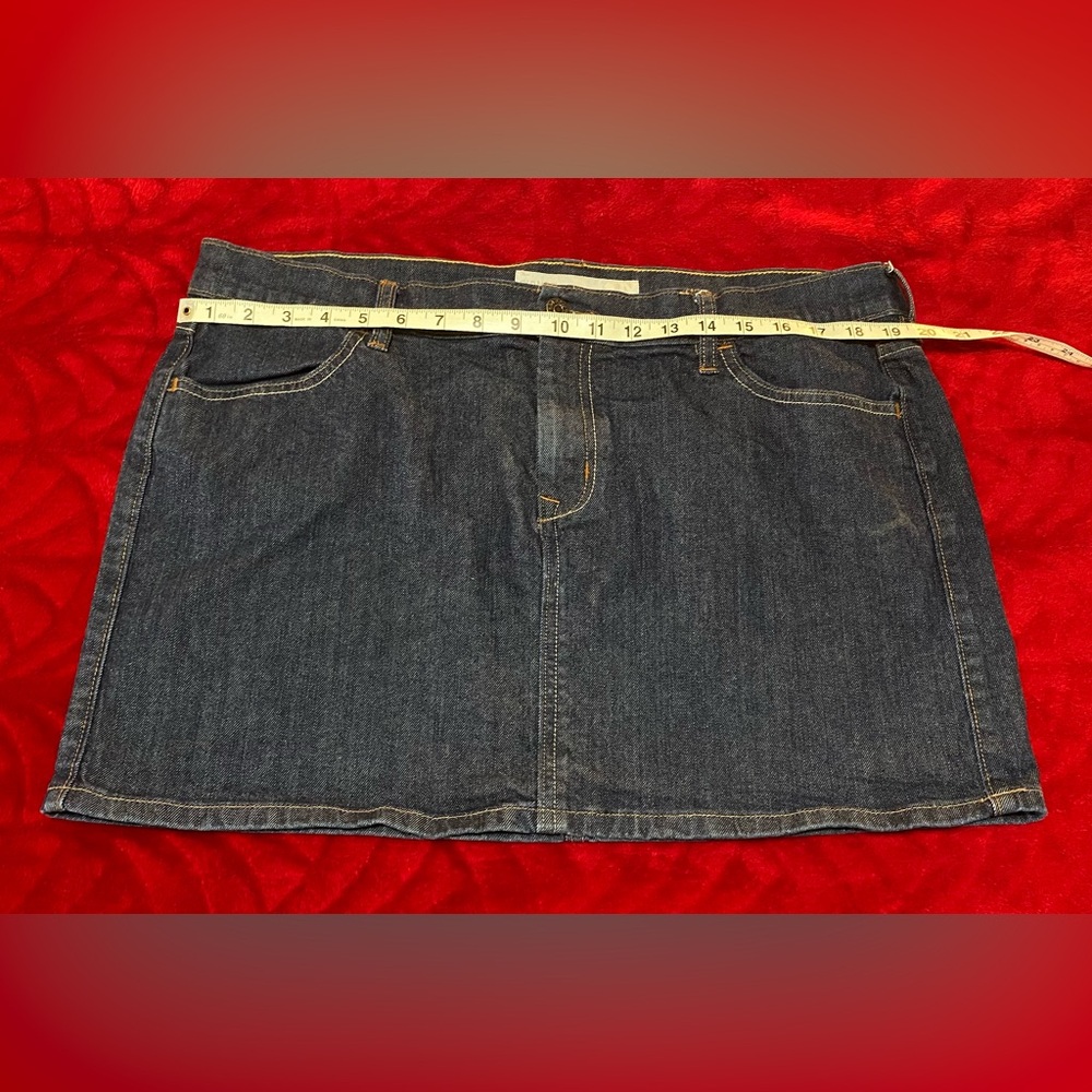 CLOSET CLEAR OUT SZ 16 Jean Skirt SIZING N PICS Slimming Flattering Cute PERFECT - Picture 4 of 9